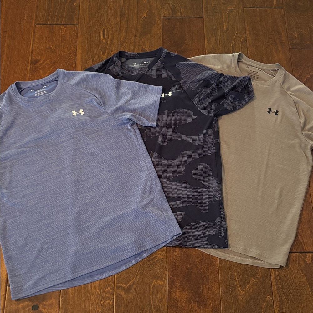 3 Men’s Size Medium Under Armour Dri-Fit Shirts